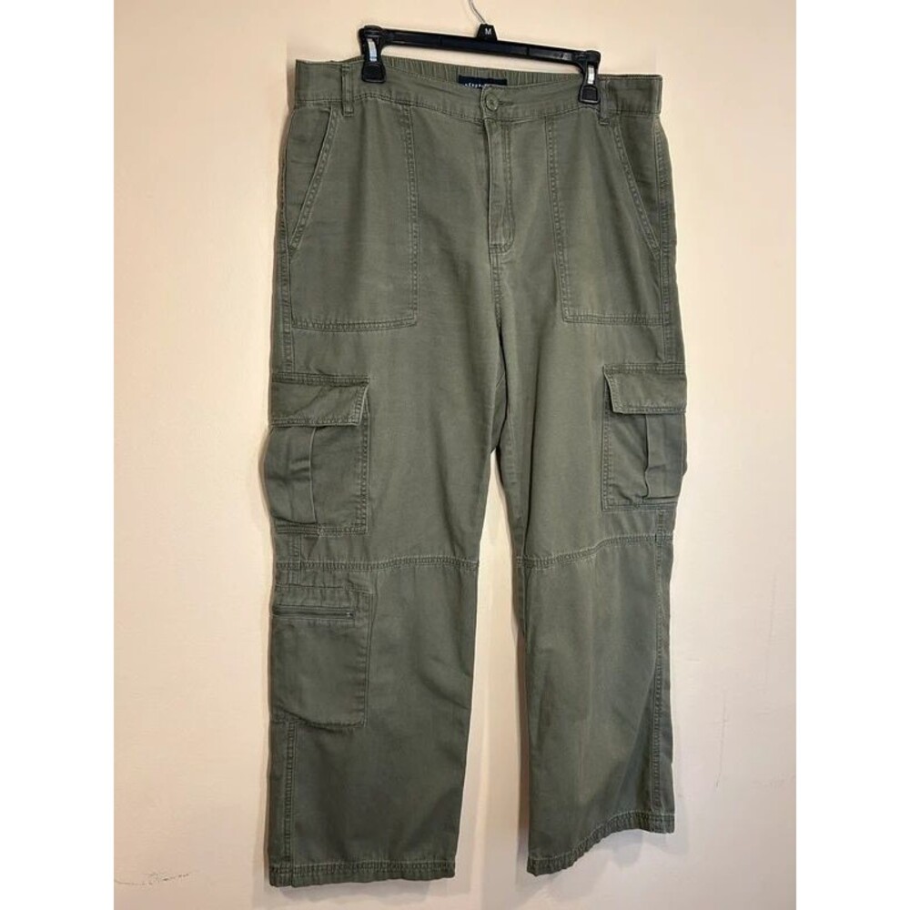 Aeropostale Women's XL Army Green Utility Cargo Wide Leg Pants